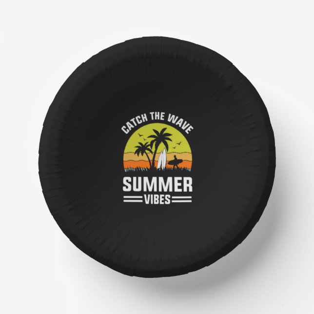 Catch The Wave Summer Vibes-64193 Paper Plate (Front)