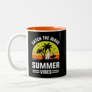 Catch The Wave Summer Vibes-64193 Two-Tone Coffee Mug