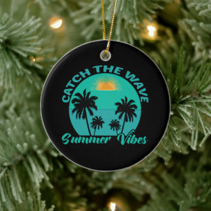 Catch the Wave Summer Vibes Ceramic Tree Decoration