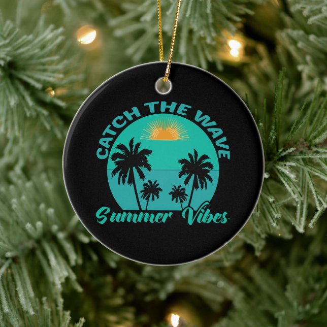 Catch the Wave Summer Vibes Ceramic Tree Decoration (Tree)