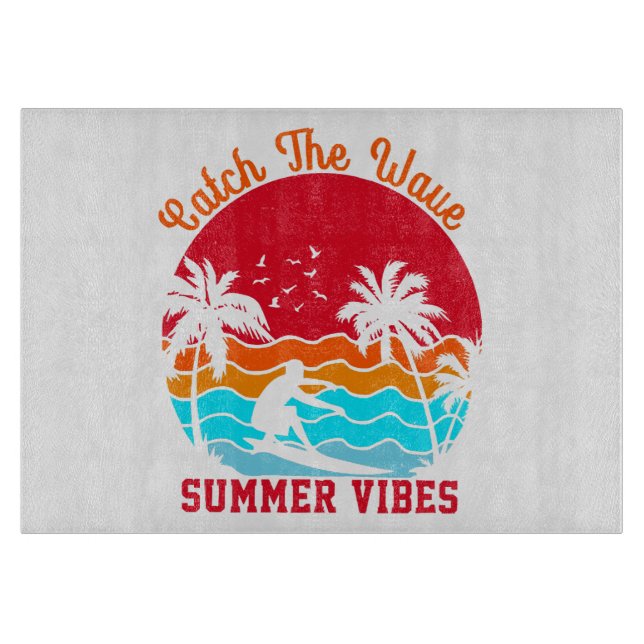 Catch the Wave Summer Vibes Cutting Board (Front)