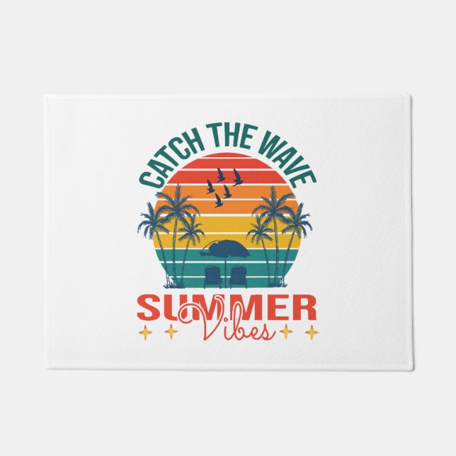 Catch the Wave Summer Vibes Doormat (Front)
