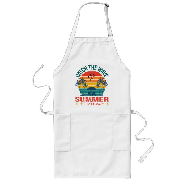Catch the Wave Summer Vibes Long Apron (Front)