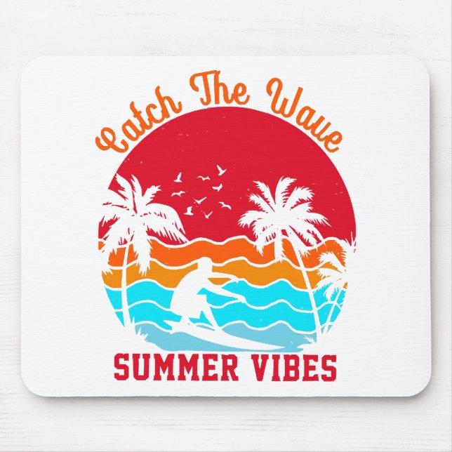 Catch the Wave Summer Vibes Mouse Mat (Front)