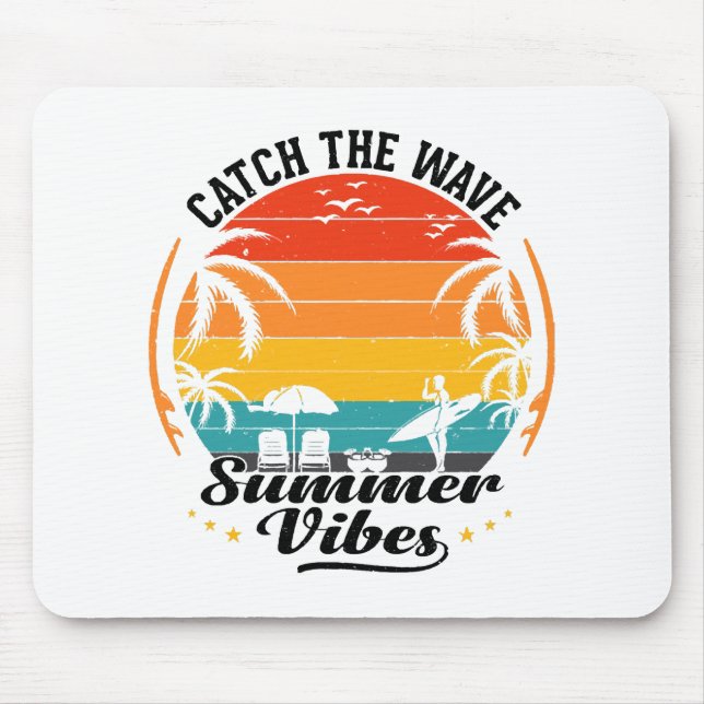 Catch the Wave Summer Vibes Mouse Mat (Front)