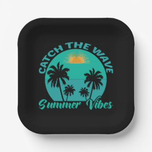 Catch the Wave Summer Vibes Paper Plate