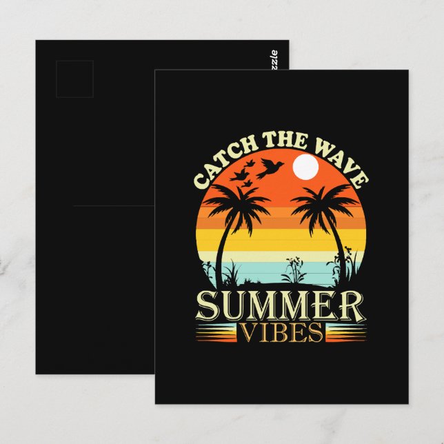 Catch the Wave Summer Vibes Postcard (Front/Back)