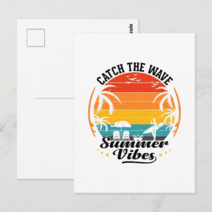 Catch the Wave Summer Vibes Postcard