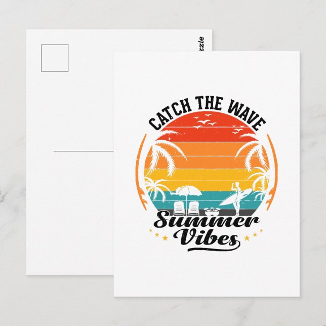 Catch the Wave Summer Vibes Postcard (Front/Back)