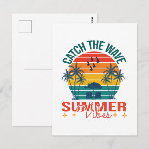 Catch the Wave Summer Vibes Postcard