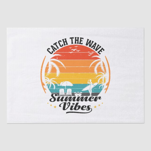 Catch the Wave Summer Vibes Tissue Paper (Front)