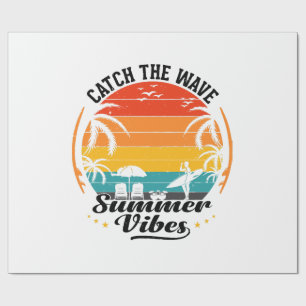 Catch the Wave Summer Vibes Wrapping Paper