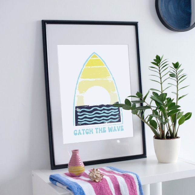 Catch the wave. Summertime design. Poster (Creator Uploaded)