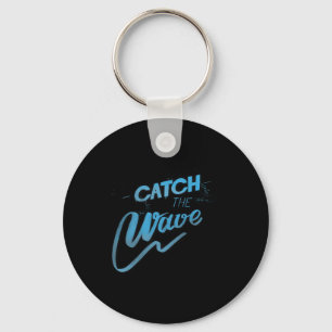 Catch The Wave Surfing Men Women Key Ring