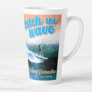 Catch the Wave - Surfing Paradise Latte Mug