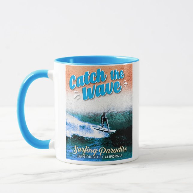 Catch the Wave - Surfing Paradise Mug (Left)
