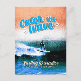 Catch the Wave - Surfing Paradise Postcard