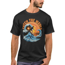 Catch The Waves Vintage Ocean Adventure Tee
