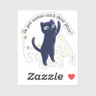 Catch These Paws – Playful Midnight Kitty