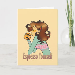 Catch Up Over a Cup Coffee Design Card
