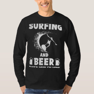 Catch Waves and Brews with Surfing and Beer Tee