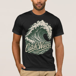 Catch Waves Vintage Surf T-Shirt