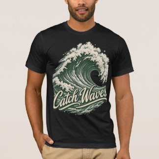 Catch Waves Vintage Surf T-Shirt