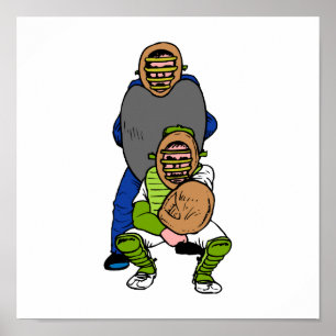 Catcher and Umpire Poster