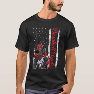 Catcher Baseball  For Men Baseball Uncle American  T-Shirt