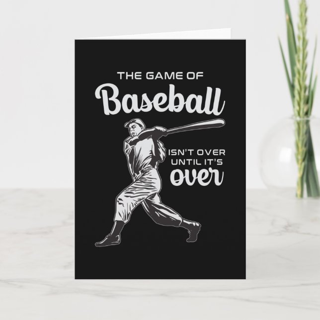Catcher Baseball Sports Pitcher Bat Funny Gift Card (Front)