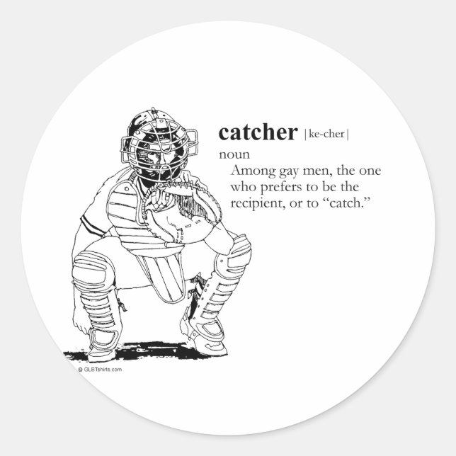 CATCHER CLASSIC ROUND STICKER (Front)