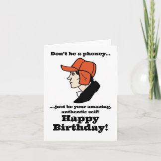 Catcher in the Rye Holden Caulfield Birthday  Card