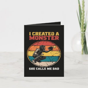 Catcher Softball Dad Father's Day Holiday Card