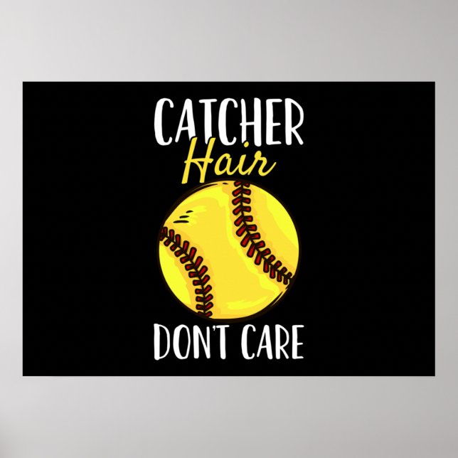 Catcher Softball Player Poster (Front)