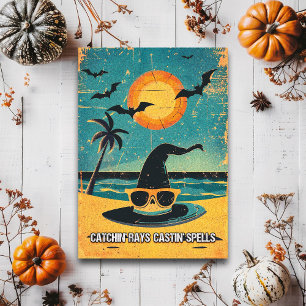 Catchin’ Rays Castin’ Spells Summer Goth Witch Postcard