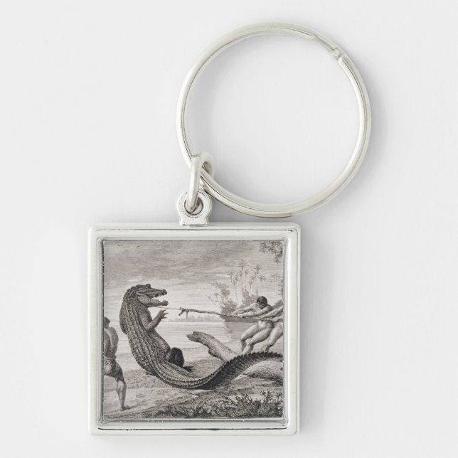 Catching an alligator with lasso key ring (Front)