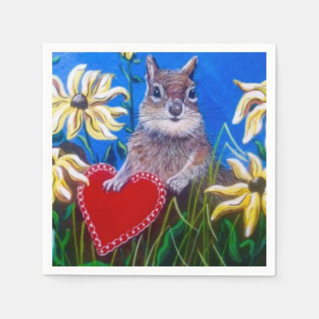 Catching Hearts Paper Napins Napkin (Front)