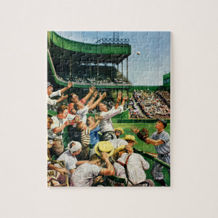 Catching Home Run Ball Jigsaw Puzzle