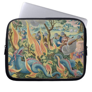 Catching Serpents in India Using Clubs and Torches Laptop Sleeve