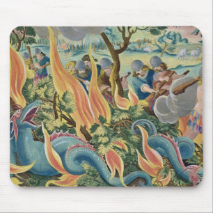 Catching Serpents in India Using Clubs and Torches Mouse Mat