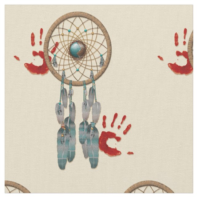 Catching Spirit Native American Fabric (Close Up)