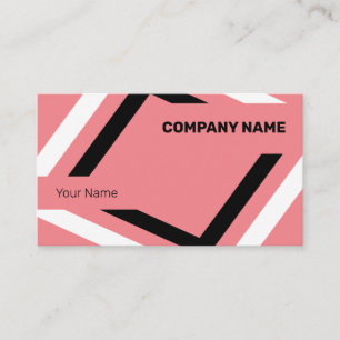 Catchy Black and White Geometric Business Card