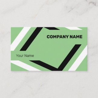 Catchy Black and White Geometric Business Card