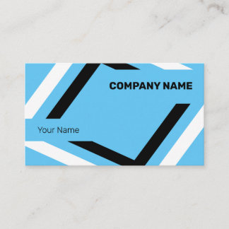 Catchy Black and White Geometric Business Card