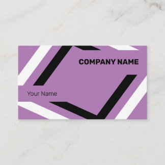 Catchy Black and White Geometric Business Card