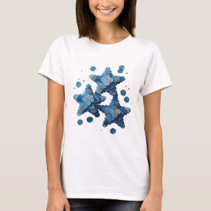 Catchy Blue BLUE STAR BIRTHDAY PARTY Design T-Shirt