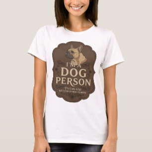 Catchy Gold I'M A DOG PERSON Slogan Design T-Shirt