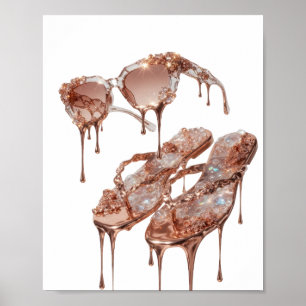 Catchy Gold ROSE GOLD GLAMOUR Print