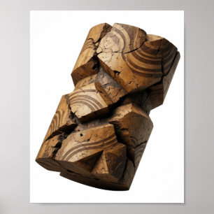 Catchy Grey ABSTRACT ART Statement Design Poster
