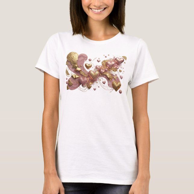 Catchy Orange ABSTRACT ART Design T-Shirt (Front)